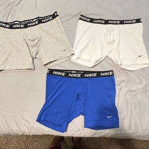 Nike Men’s Boxer Briefs — Blue, White, Gray (3-Pack)